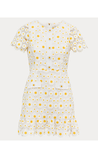 Peyton Skirted Romper - Resort White Fresh As A Daisy Lace