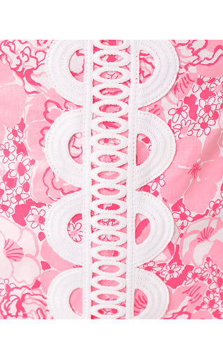 Shaina Skirted Romper - Conch Shell Pink Burst Of Joy