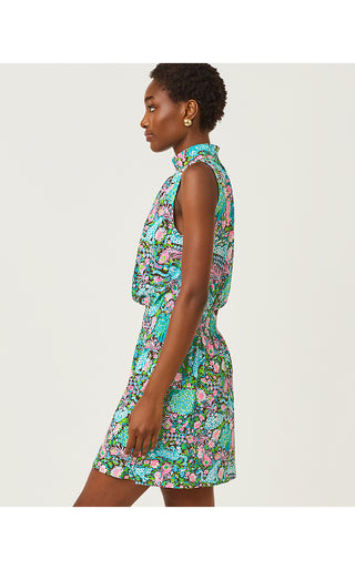 Sherah Skirted Romper - Multi Royal Zoo