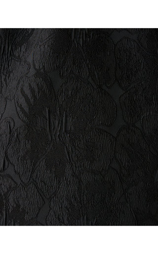 Candee Jacquard Skirt - Noir Exploded Flower Stretch Jacquard