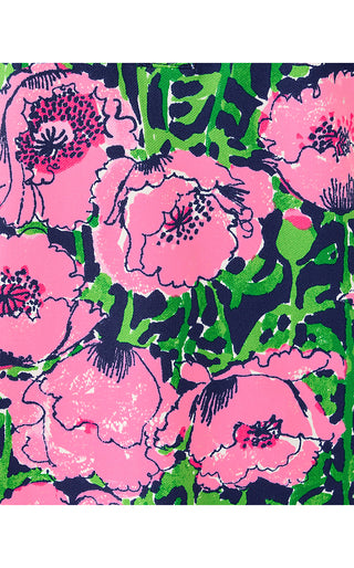 UPF 50+ Luxletic Via Flora Polo Top - Low Tide Navy Florrie