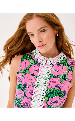 Cleodora Stretch Shift Dress - Low Tide Navy Florrie