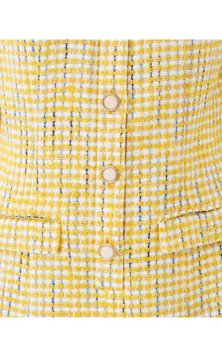 Bindy Shift Romper - Limoncello Spacedye Stripe Boucle