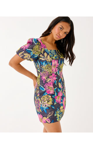 Booker Skirted Romper - Multi Canopy Blooms Floral Jacquard