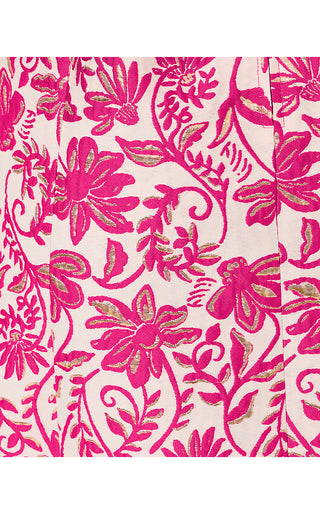 Tazie Dress - Sun Shell Pink Sunseeker Jacquard