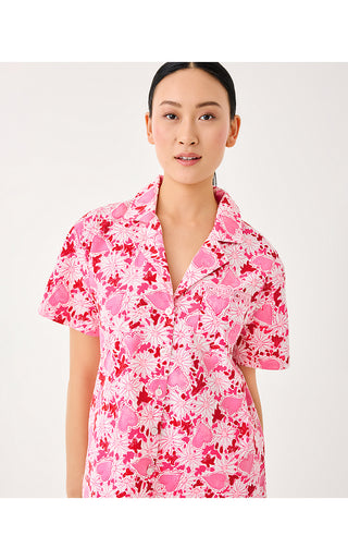 Mari Pajama Button-Up Top - Coconut Dear Heart