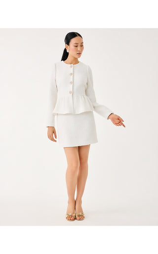 Kels Boucle Mini Skirt - Coconut Chic Chick Boucle