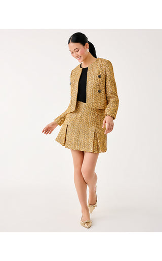 Rohana Boucle Jacket - Gold Metallic Golden Glow Boucle