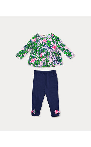 Hollee Infant Tunic & Legging Set - Conch Shell Pink Roaring With Joy