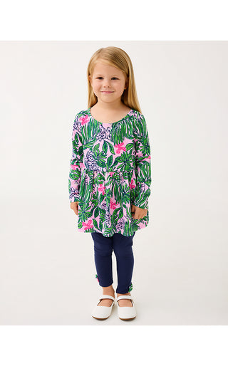 Girls Adella Tunic & Legging Set - Conch Shell Pink Roaring With Joy