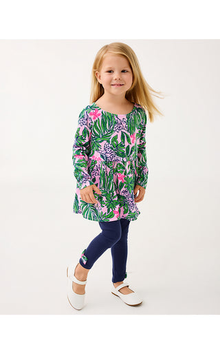 Girls Adella Tunic & Legging Set - Conch Shell Pink Roaring With Joy