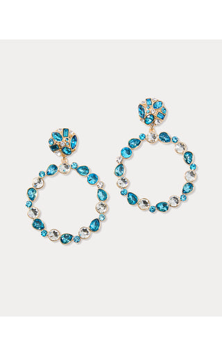 Party Punch Hoop Earrings - Bellevue Blue