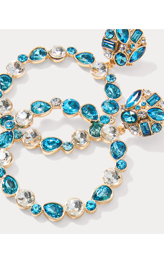 Party Punch Hoop Earrings - Bellevue Blue