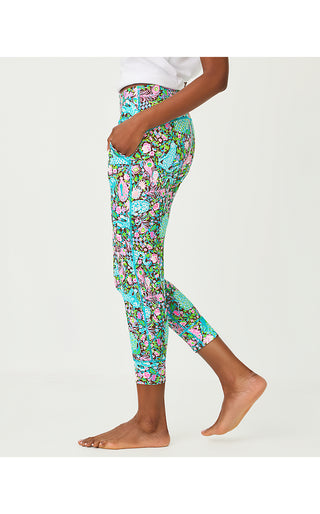 UPF 50+ Luxletic Weekender High Rise Midi Legging - Multi Crossgrain Royal Zoo