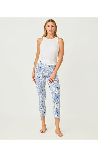 UPF 50+ Luxletic Weekender High Rise Midi Legging - Starlight Navy Crossgrain Zoology