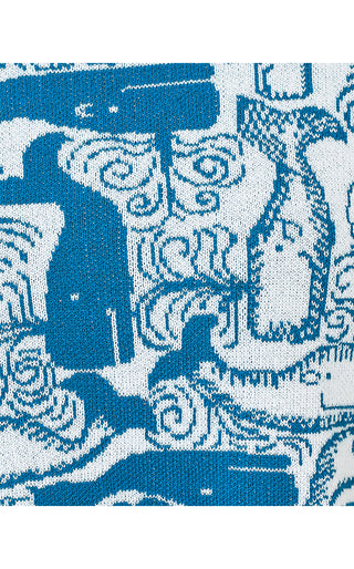 Kendra Sweater - Nassau Blue Thar She Blows Jacquard