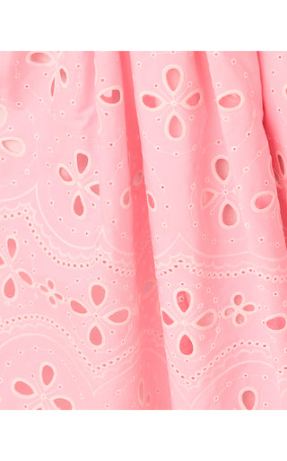 Lissette Midi Dress - Conch Shell Pink Spring Showers Eyelet
