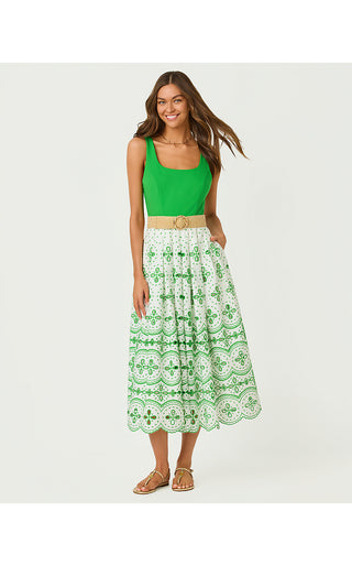 Lissette Midi Dress - Putting Green Spring Showers Eyelet Ocean Palm - A Lilly Pulitzer Signature Store Lissette Midi Dress - Putting Green Spring Showers Eyelet Ocean Palm - A Lilly Pulitzer Signature Store
