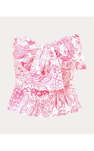 Parni Strapless Cropped Top - Cherry Blossom Pink Fleur De Lilly