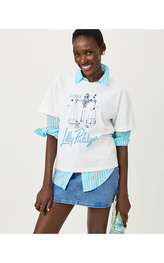Stella Knit Top - Multi Libra Graphic