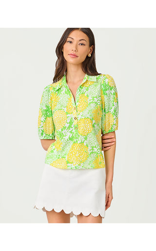 Bingley Knit Top - Crocodile Green Mumbo Jumbo