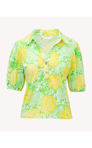 Bingley Knit Top - Crocodile Green Mumbo Jumbo