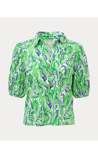 Bingley Knit Top - Putting Green Lilly Of The Valley