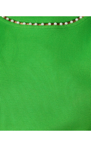 Vanna Knit Top - Putting Green