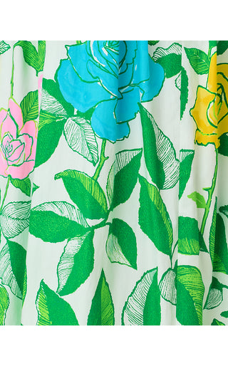 Izela Midi Skirt - Multi Rose Bud Engineered Skirt