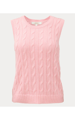 Brockton Crew Neck Sweater Tank - Conch Shell Pink