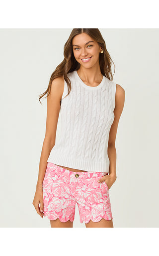 Brockton Crew Neck Sweater Tank - Resort White