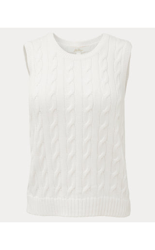 Brockton Crew Neck Sweater Tank - Resort White