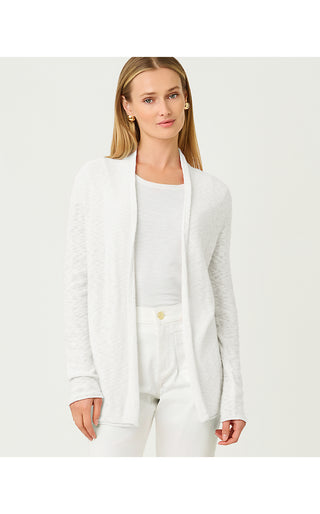 Faretta Long Length Cardigan - Resort White