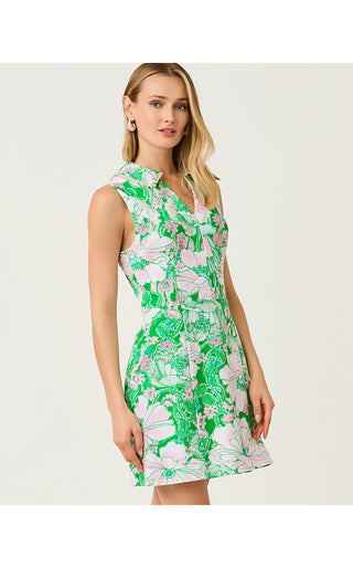 Twila Skirted Romper - Putting Green Poppyland