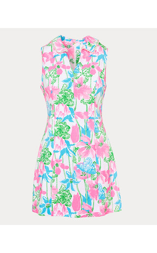 Twila Skirted Romper - Resort White Viney Liney