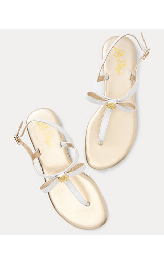 Teighen Bow Sandal - Resort White