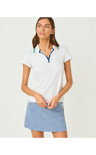 UPF 50+ Luxletic Frida Polo - Resort White