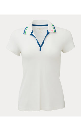 UPF 50+ Luxletic Frida Polo - Resort White