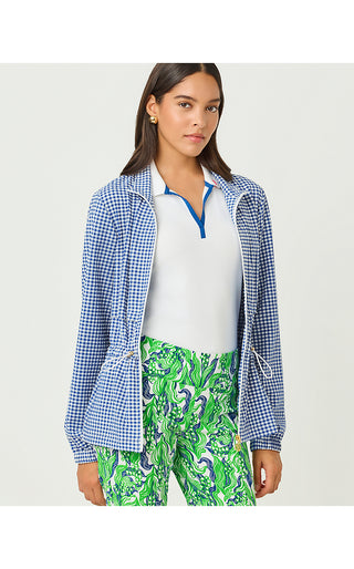 Luxletic Romilly Performance Jacket - Starlight Navy Mini Performance Gingham