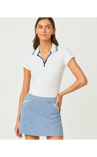 UPF 50+ Luxletic Thera Skort - Starlight Navy Mini Performance Gingham