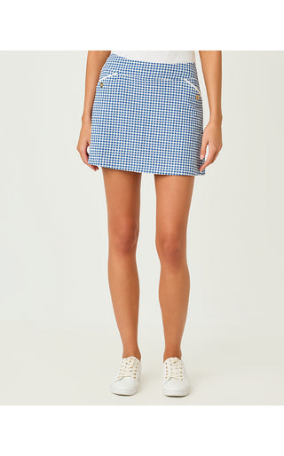 UPF 50+ Luxletic Thera Skort - Starlight Navy Mini Performance Gingham