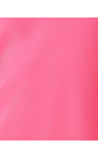 UPF 50+ Luxletic Frida Scallop Polo - Cherry Blossom Pink