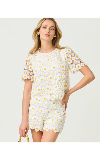 Devra Lace Short - Resort White Fresh As A Daisy Lace