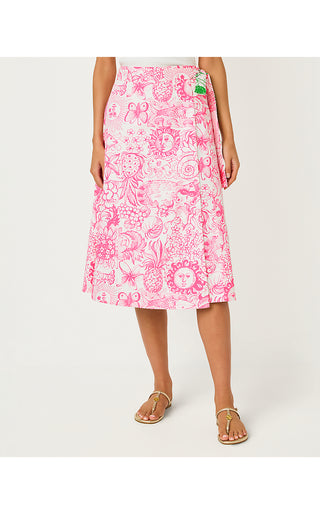 Constance Reversible Midi Skirt - Putting Green Fleur De Lilly
