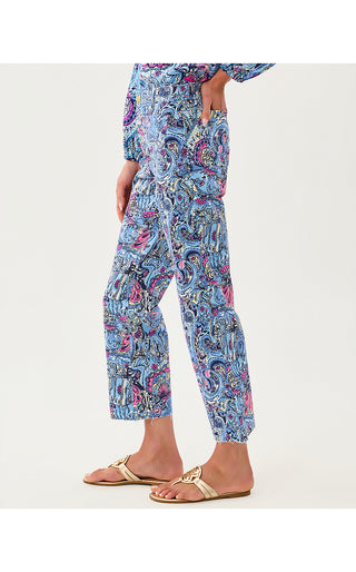 Harleen High Rise Crop Jean - Multi Paisley Parade