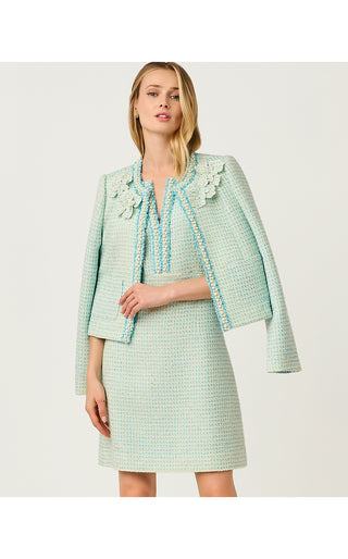 Rohana Boucle Jacket - Capri Blue Fantasy Boucle