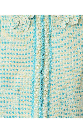 Rohana Boucle Jacket - Capri Blue Fantasy Boucle
