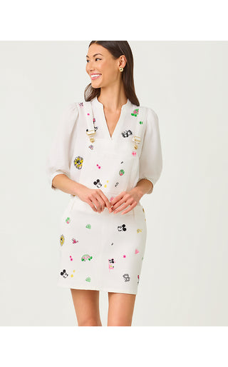 Brewynn Denim Skirtall - Multi Throwback Disney Embroidery