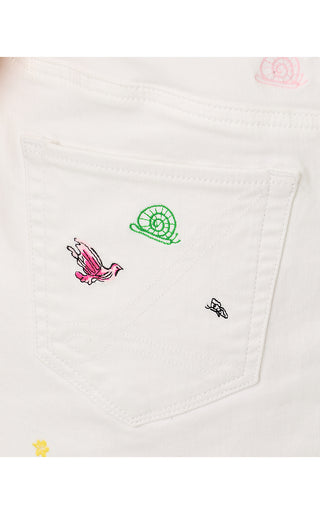 Brewynn Denim Skirtall - Multi Throwback Disney Embroidery