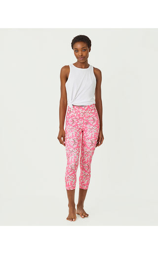 UPF 50+ Luxletic Weekender High Rise Crop Legging - Confetti Pink Crossgrain Lil Liza